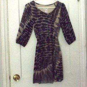 NWOT Sweet Storm Junior Dress Sz M Navy & Tan